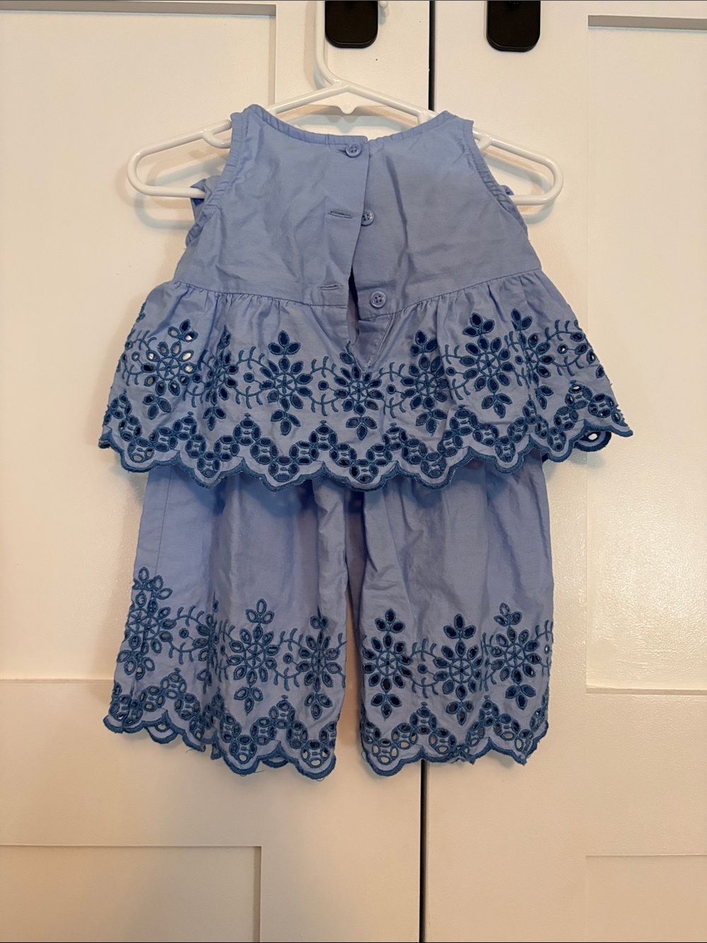 GAP Light Blue Embroidered Two-Piece Shorts Set - Picture 2 of 3